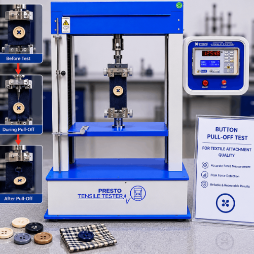 tensile testing fixtures suitable for clothing button pull-off force measurement